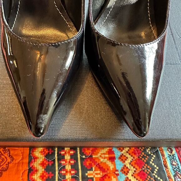 YSL - Opyum Heel Pumps - Black Patient Leather - Size US 10  EU 40 - Picture 6 of 16